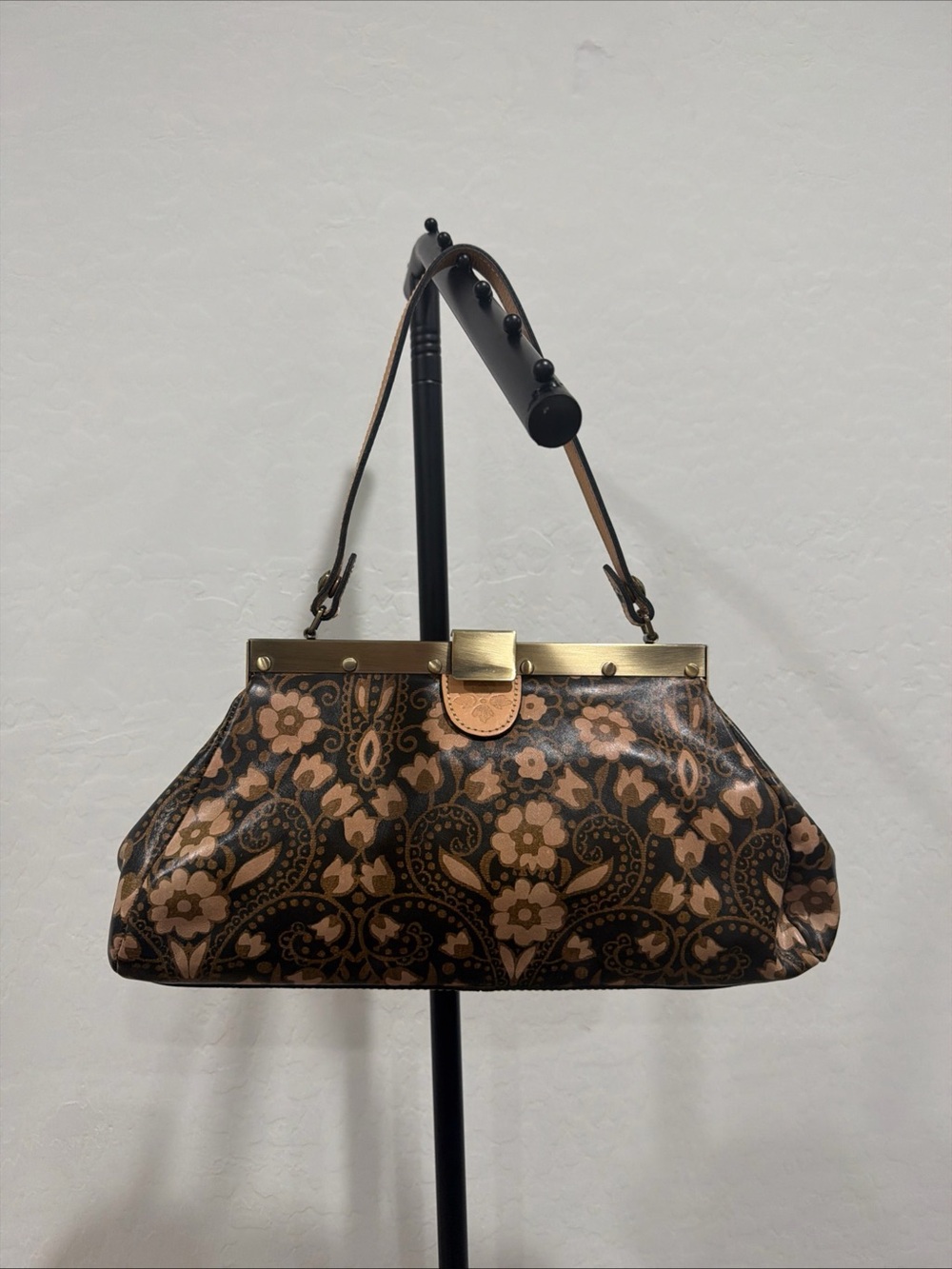 Patricia Nash Ferrara Frame Satchel Leather Bag